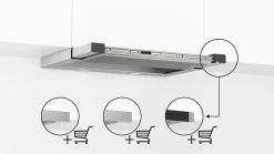 Serie 6 Vlakscherm afzuigkappen 60 cm Roestvrij staal