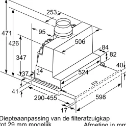 Serie 6 Vlakscherm afzuigkappen 60 cm Roestvrij staal