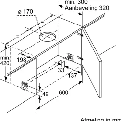 Serie 6 Vlakscherm afzuigkappen 90 cm Roestvrij staal