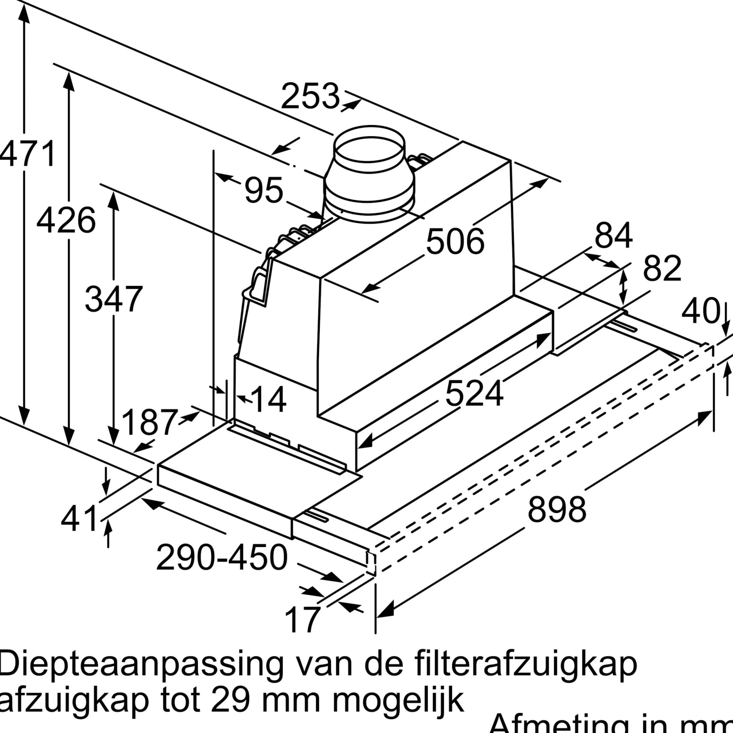 Serie 6 Vlakscherm afzuigkappen 90 cm Roestvrij staal