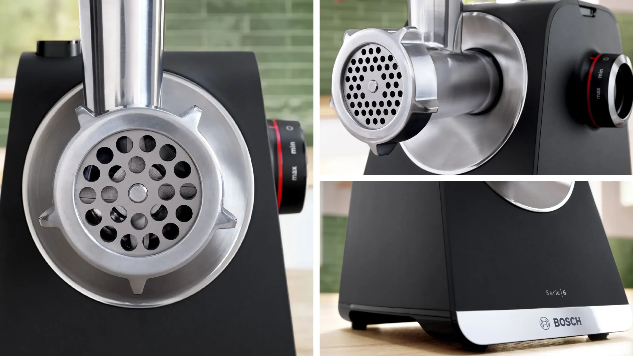 Serie 6 Vleesmolen MultiPower 2100 W Zwart, Metallic zilver