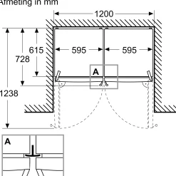 Serie 4 Vrijstaande koelkast 186.2 x 59.5 cm Wit