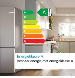 Serie 4 Vrijstaande koel-vriescombinatie 203 x 70 cm Antraciet staal, Total No Frost