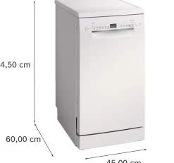 Serie 2 Vrijstaande vaatwasser 45 cm Wit