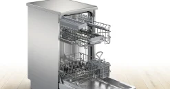 Serie 2 Vrijstaande vaatwasser 45 cm Geborsteld staal anti-fingerprint