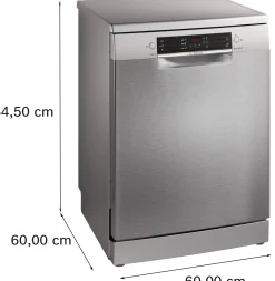 Serie 2 Vrijstaande vaatwasser 60 cm Geborsteld staal anti-fingerprint