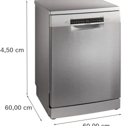 Serie 4 Vrijstaande vaatwasser 60 cm Geborsteld staal anti-fingerprint