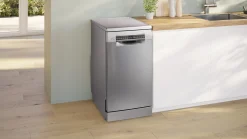 Serie 4 Vrijstaande vaatwasser 45 cm Geborsteld staal anti-fingerprint