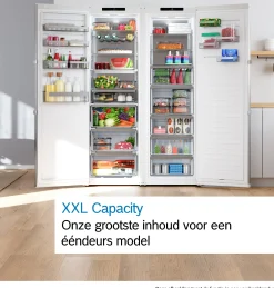 Serie 4 Vrijstaande vriezer 186.2 x 59.5 cm Geborsteld staal anti-fingerprint