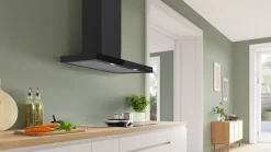 Serie 6 Wandschouwkap 90 cm Matzwart