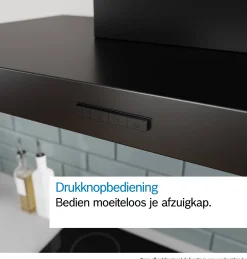 Serie 4 Wandschouwkap 90 cm Matzwart