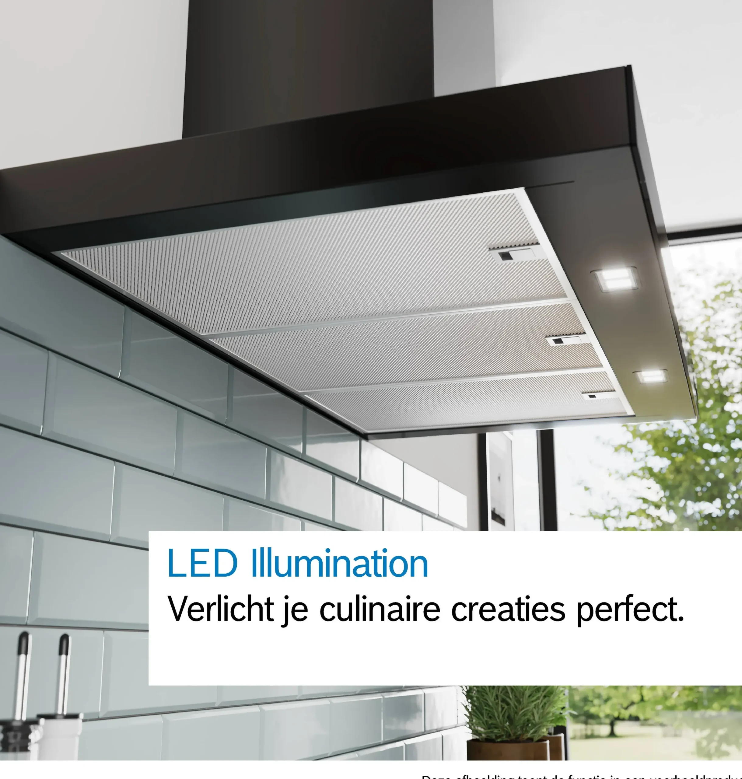 Serie 6 Wandschouwkap 60 cm Metaal-look