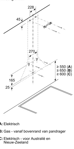 Serie 2 Wandschouwkap 90 cm Roestvrij staal