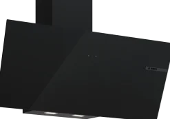 Serie 4 Wandschouwkap 90 cm zwart glas, Zwart