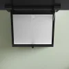 Serie 4 Wandschouwkap 60 cm zwart glas, Zwart