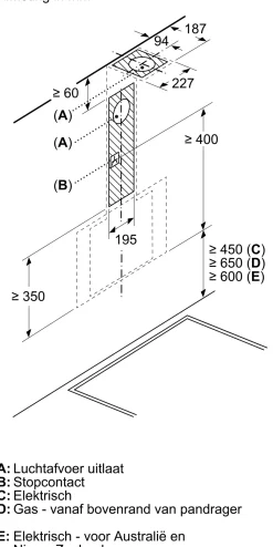 Serie 6 Wandschouwkap 80 cm zwart glas, Zwart