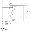 Serie 4 Wandschouwkap 80 cm zwart glas, Zwart