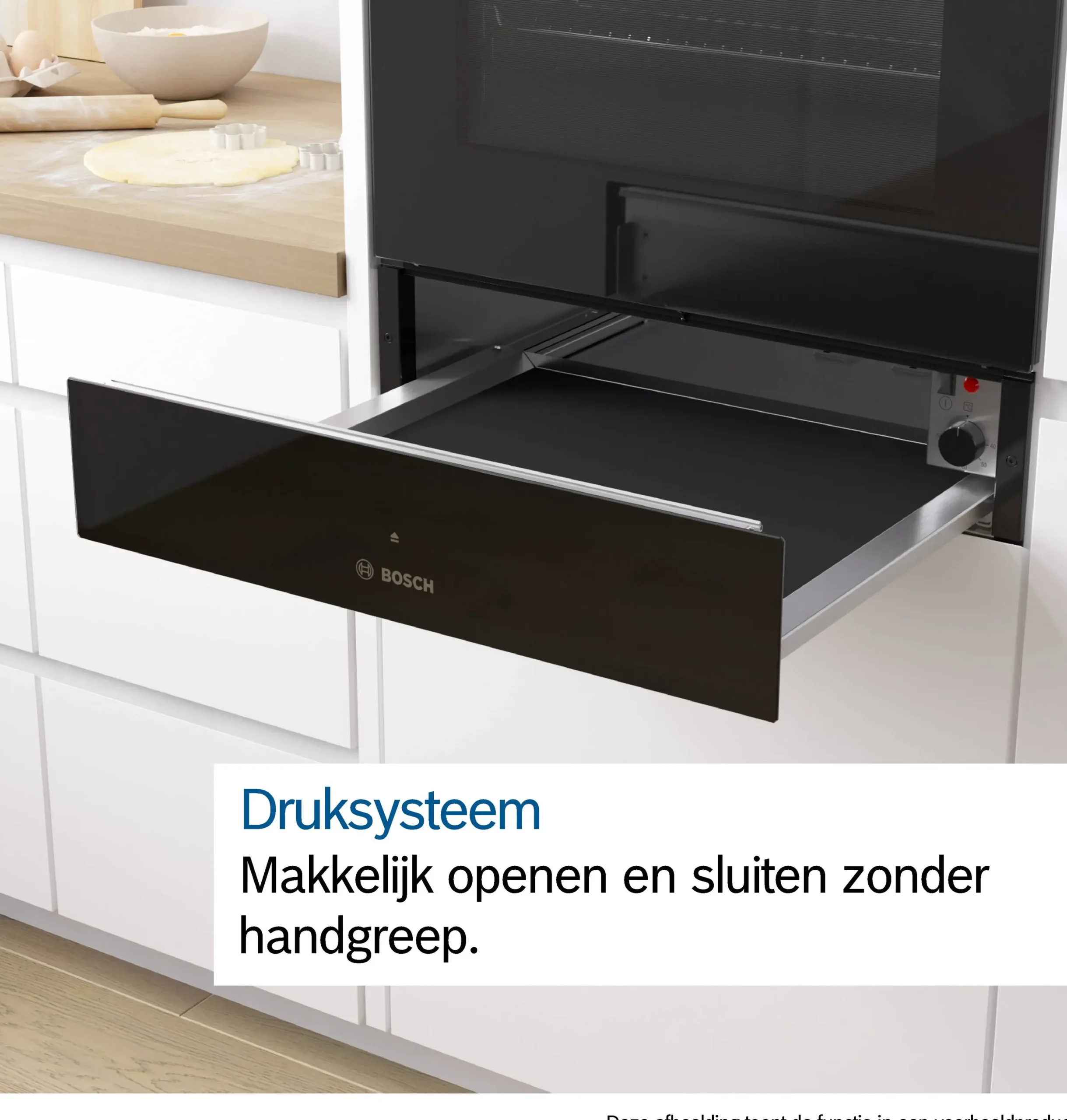 Serie 8 Warmhoudlade 60 x 14 cm Mat zwart