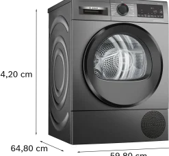 Serie 6 Warmtepompdroger 8 kg Cast iron grey
