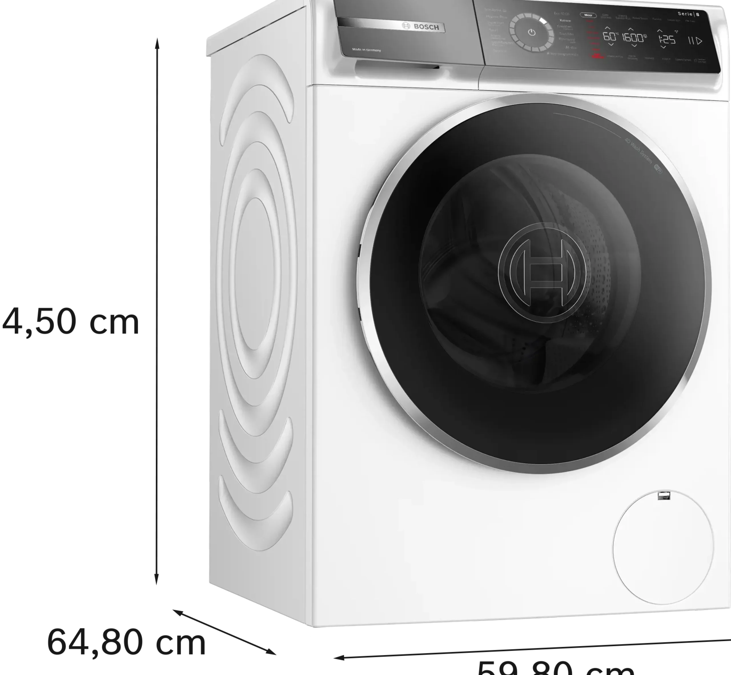 Serie 8 Wasmachine, voorlader 10 kg max. 1600 rpm
