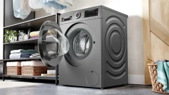 Serie 6 Wasmachine, voorlader 9 kg max. 1400 rpm, Cast iron grey
