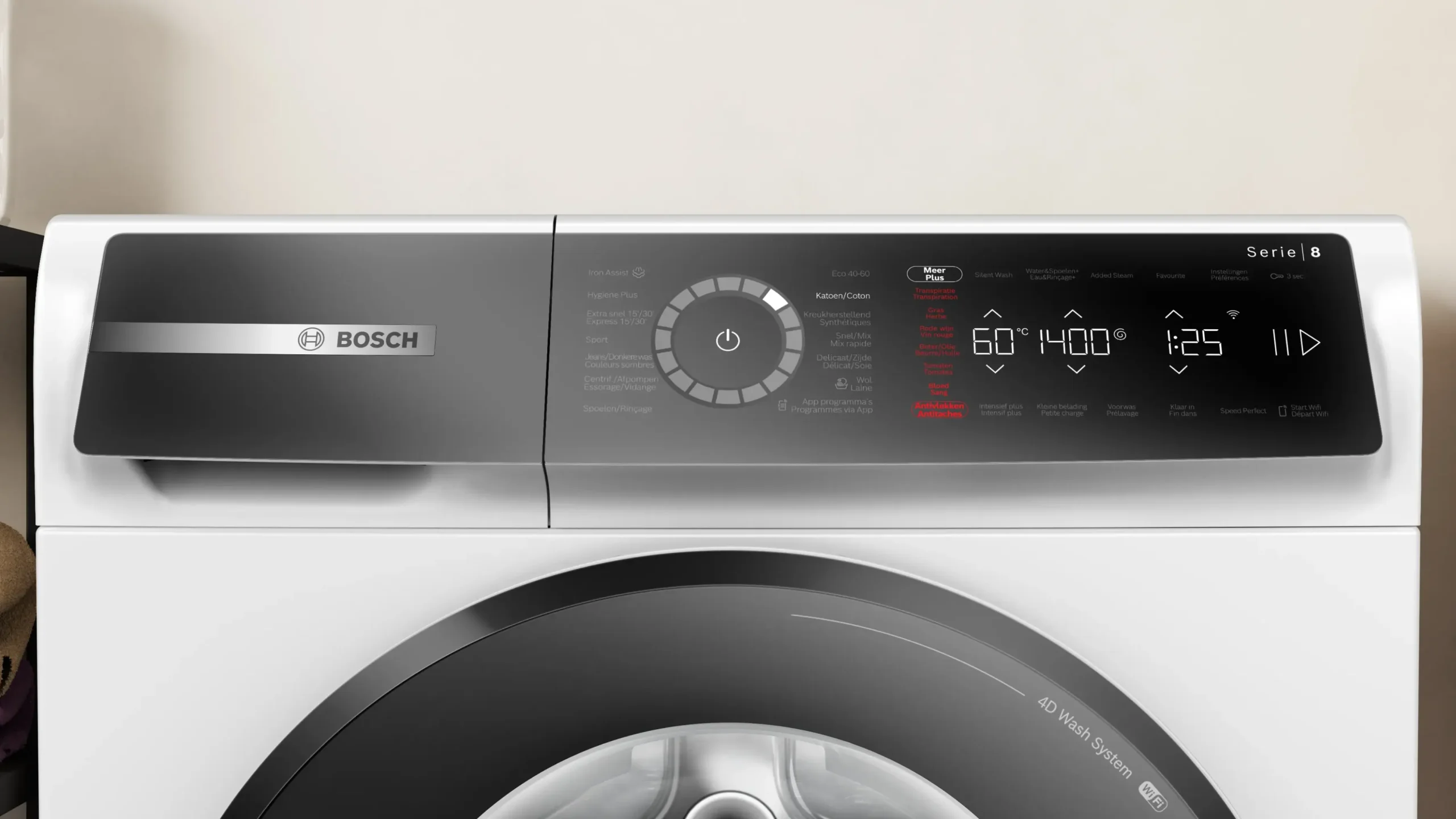 Serie 8 Wasmachine, voorlader 10 kg max. 1400 rpm