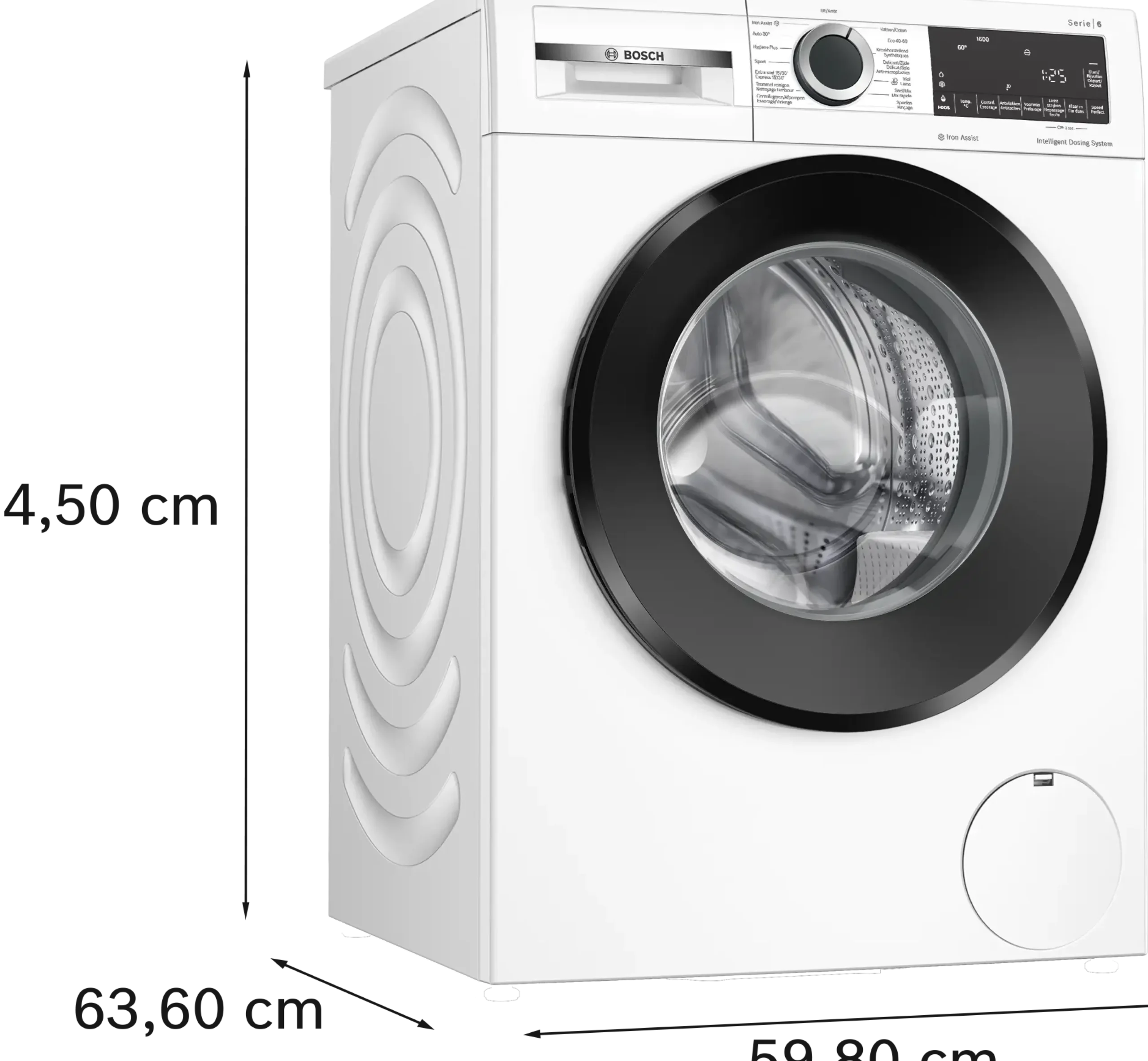 Serie 6 Wasmachine, voorlader 9 kg max. 1600 rpm