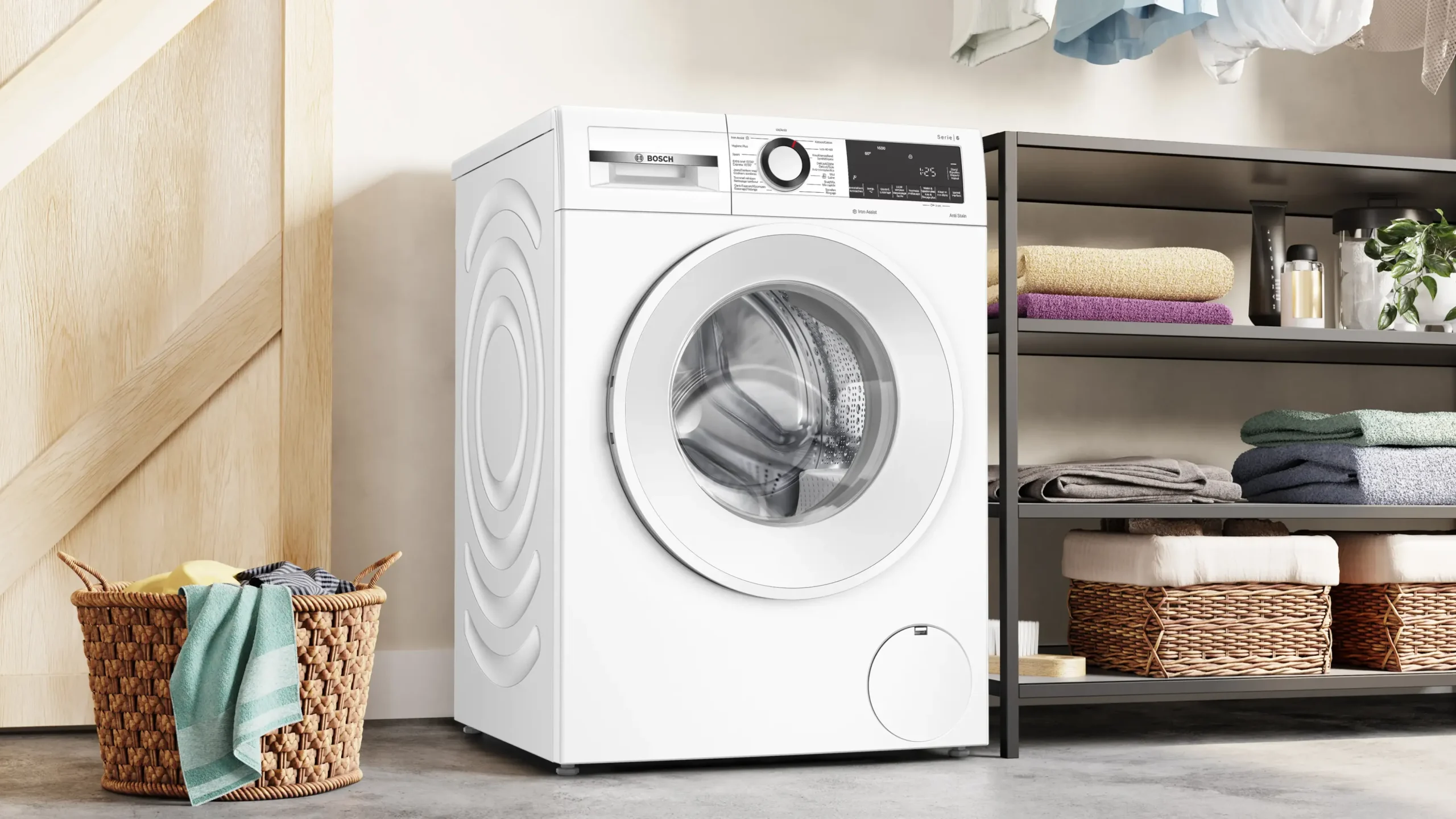 Serie 6 Wasmachine, voorlader 9 kg max. 1600 rpm