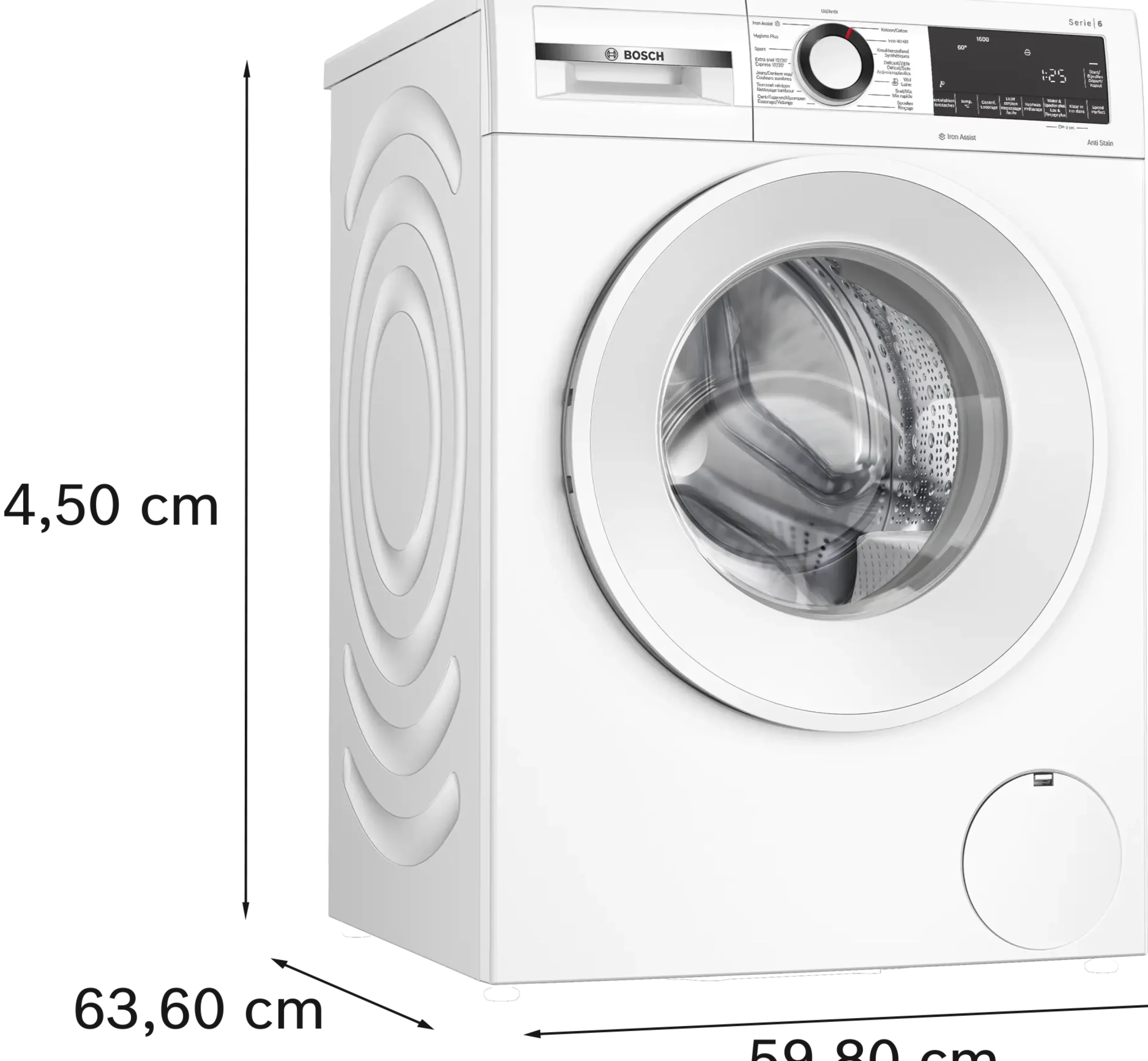 Serie 6 Wasmachine, voorlader 9 kg max. 1600 rpm