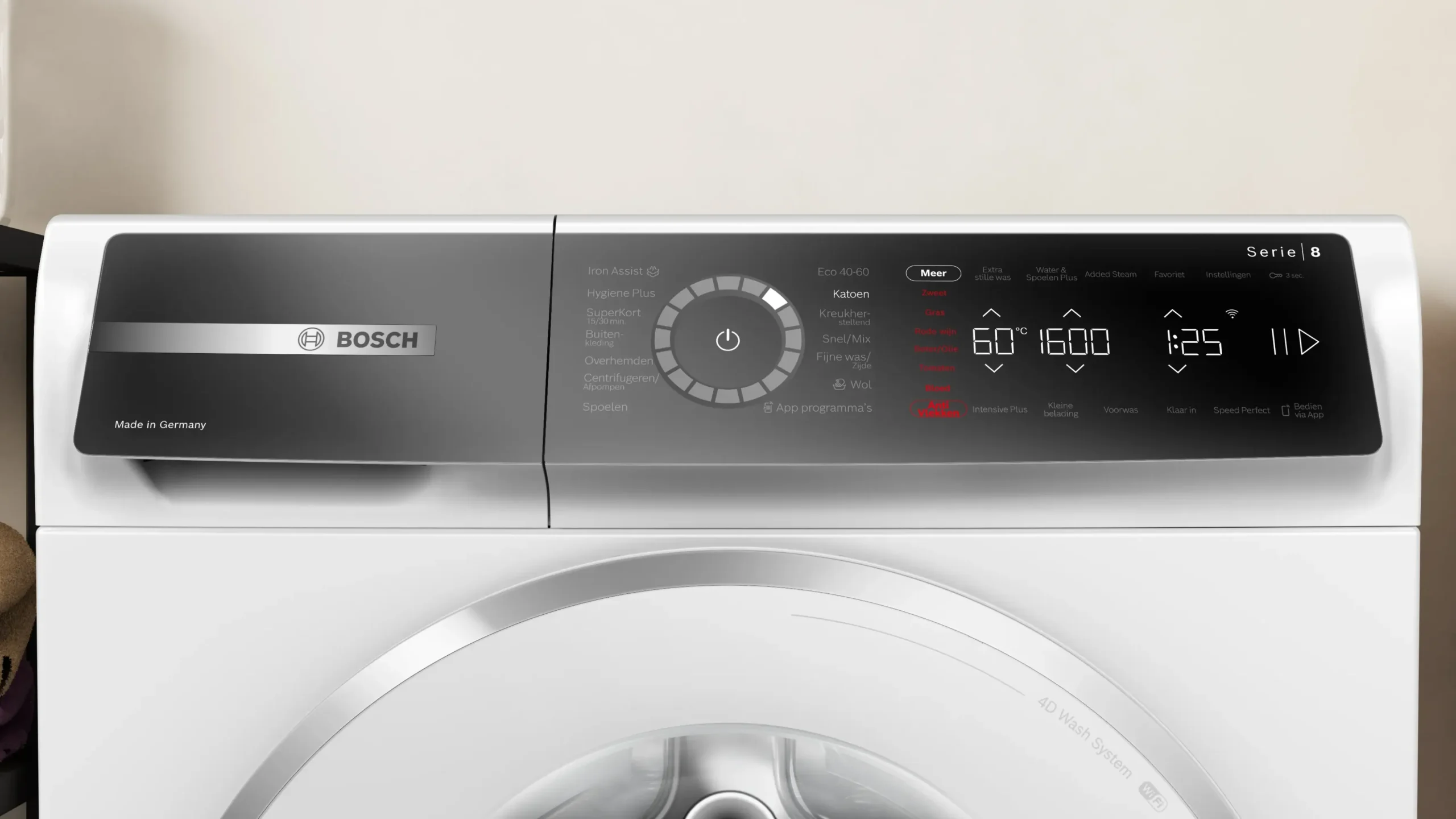 Serie 8 Wasmachine, voorlader 10 kg max. 1600 rpm