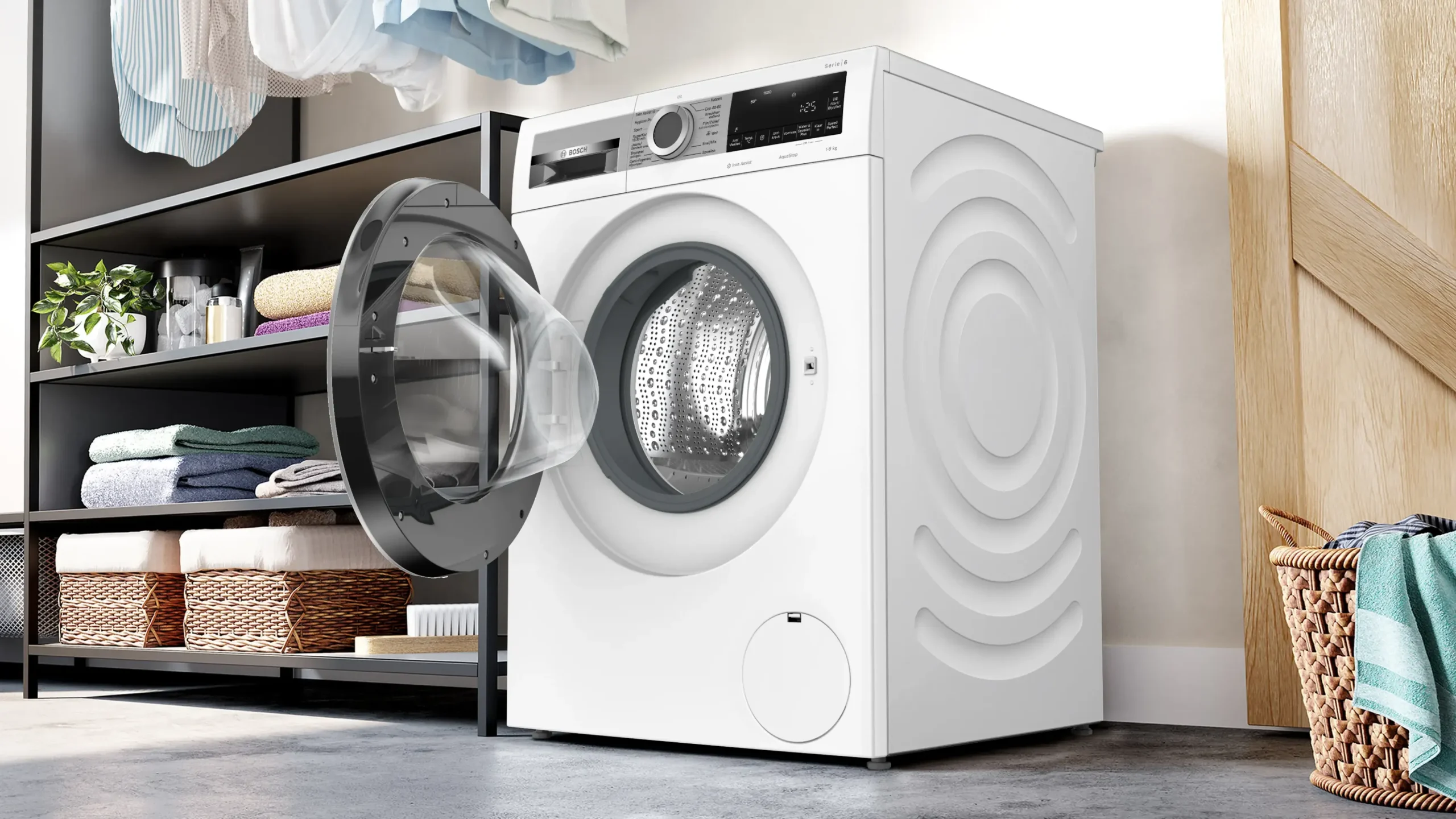 Serie 6 Wasmachine, voorlader 9 kg max. 1600 rpm