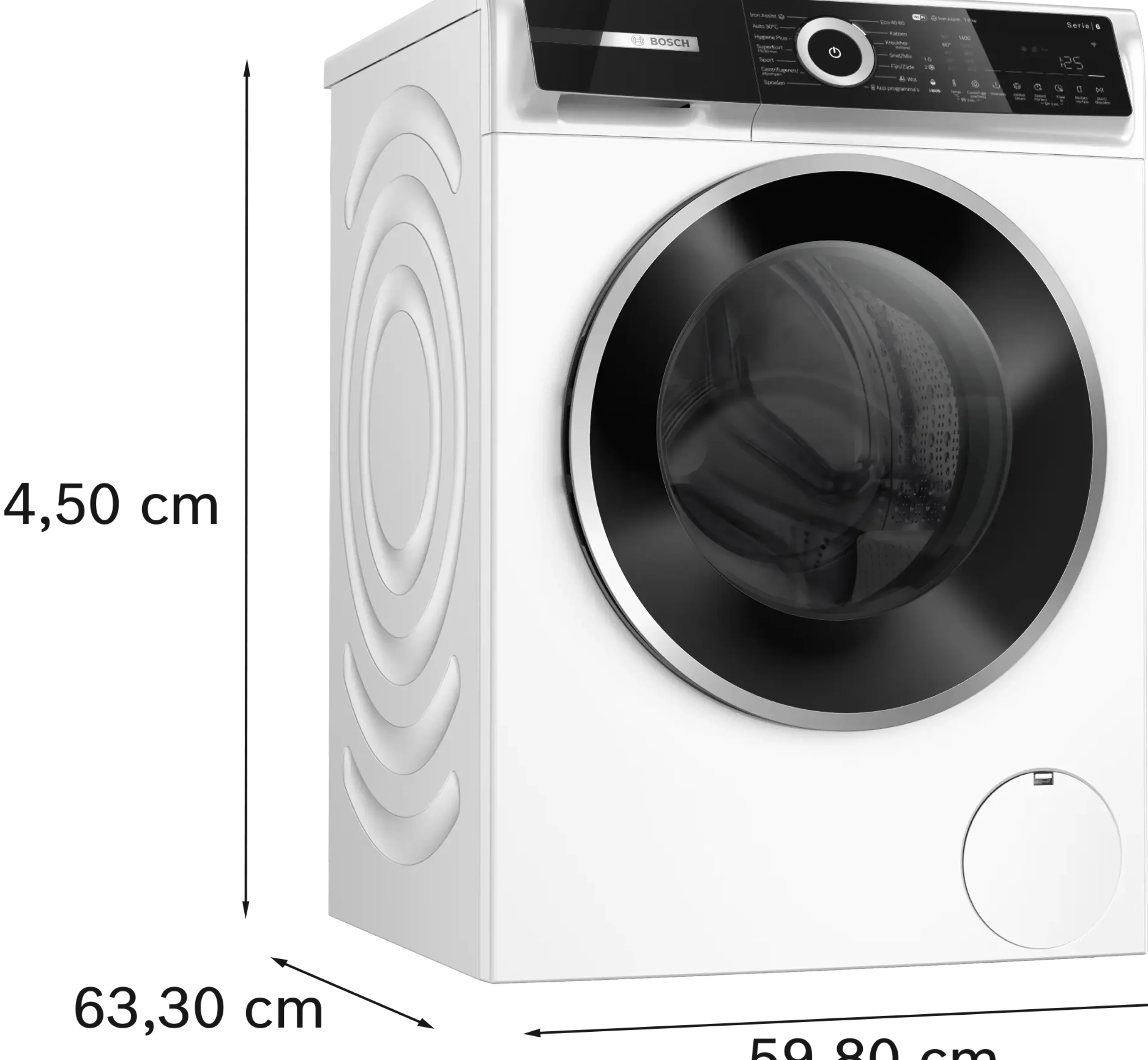 Serie 6 Wasmachine, voorlader 9 kg max. 1400 rpm