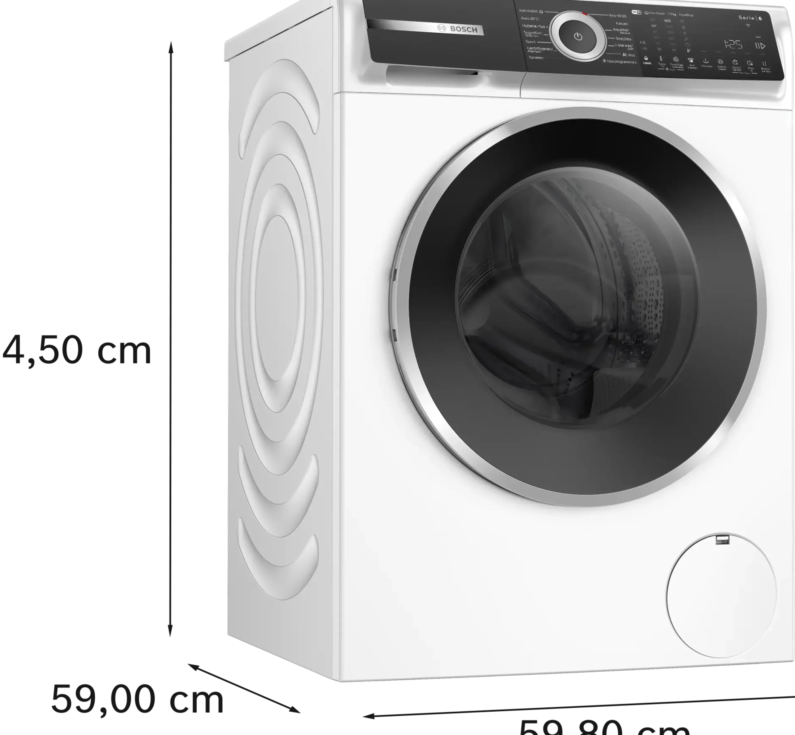 Serie 6 Wasmachine, voorlader 9 kg max. 1600 rpm