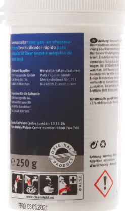 00312265 Set met reinigingsmiddel en snelontkalker voor wasmachines