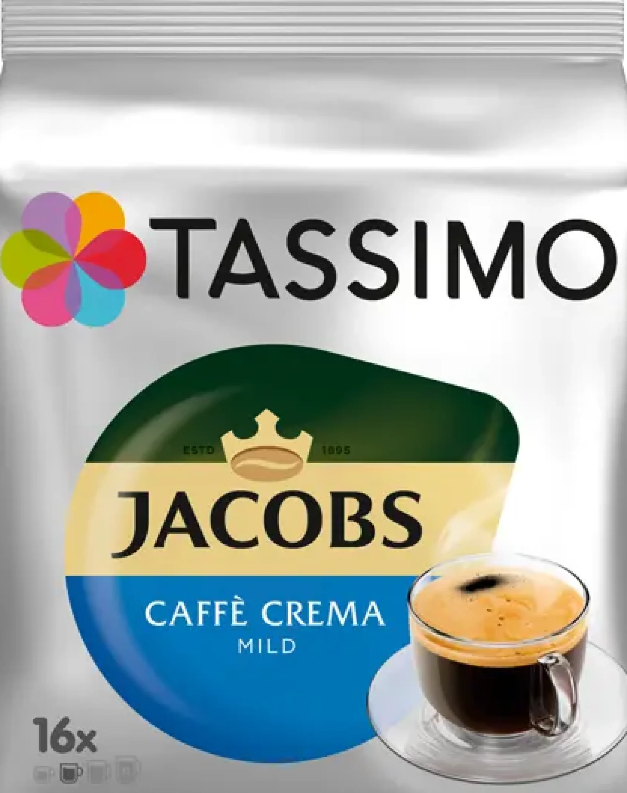 00577115 Tassimo Koffie T-Discs: Jacobs Caffè Crema mild XL