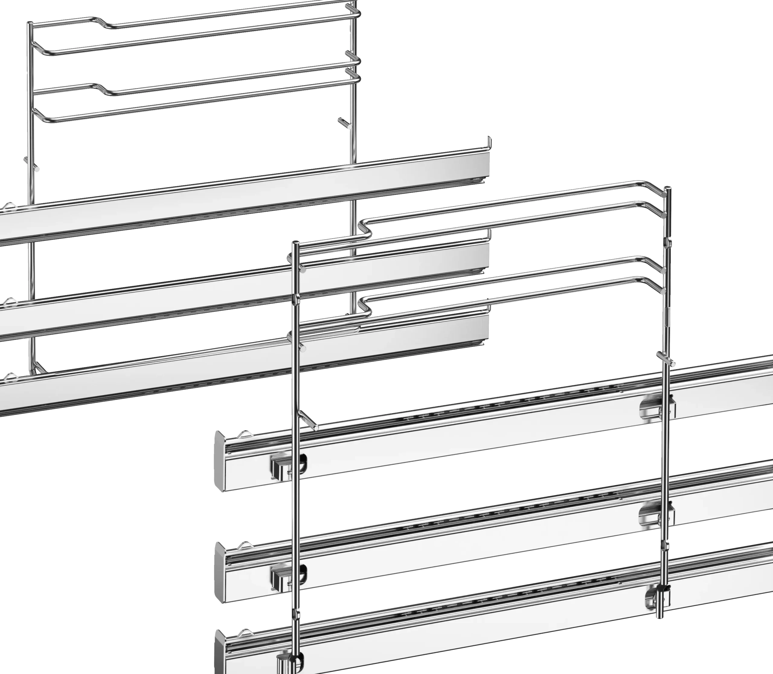 11005093 Telescooprails voor bakovens (3 bakniveaus)
