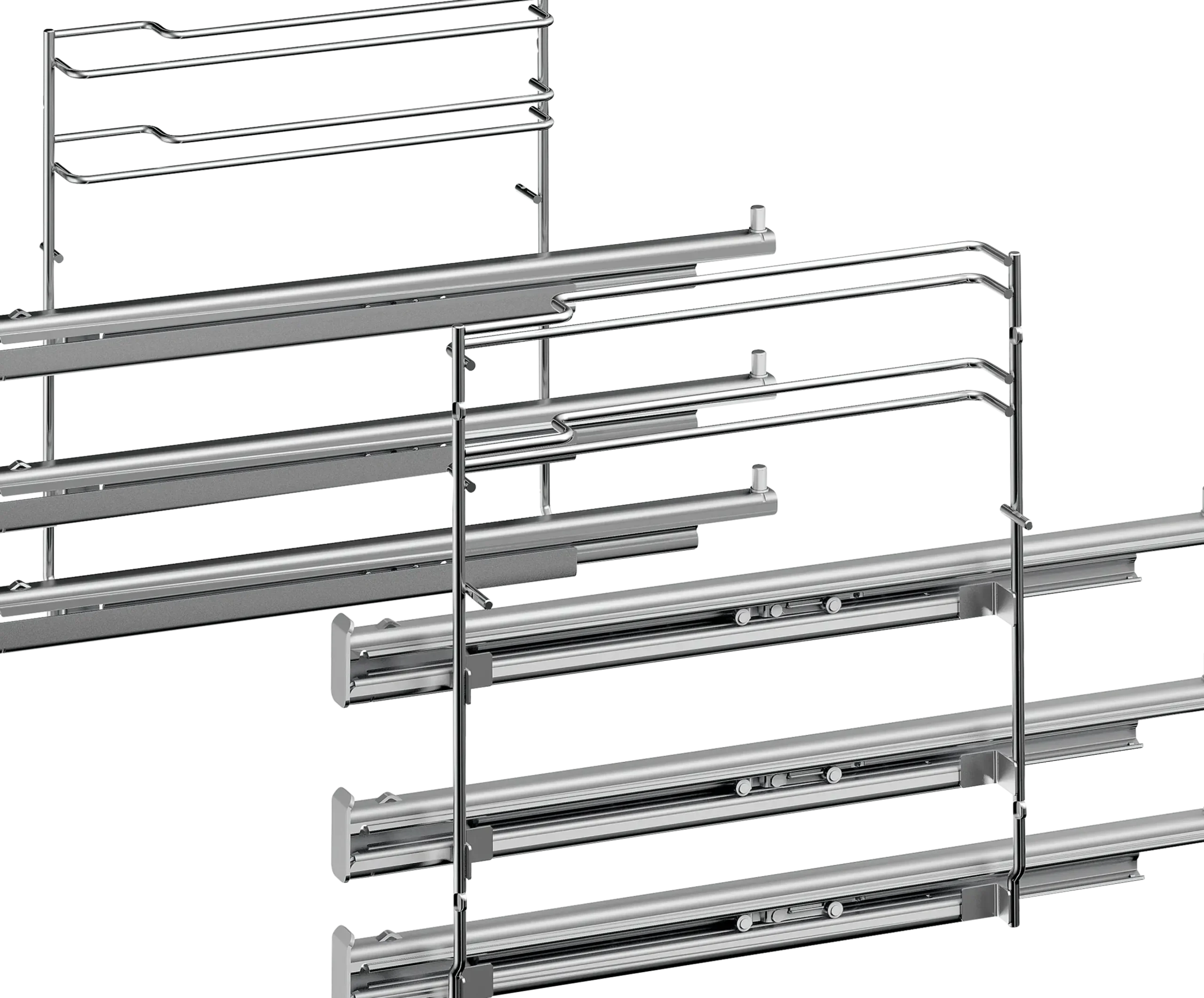 17006335 Telescopische rail op 3 niveaus voor oven