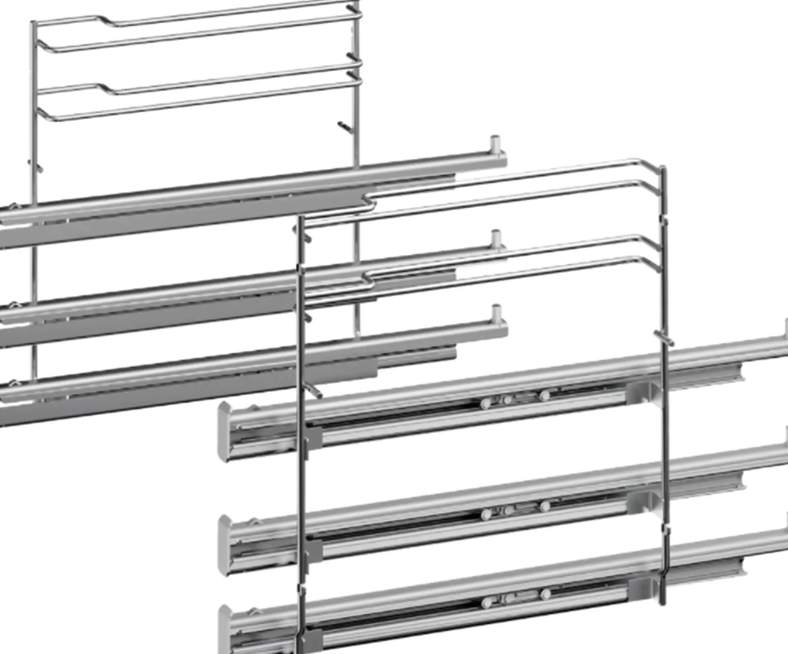 17001405 Telescopische rails 3-voudig geschikt voor ovens