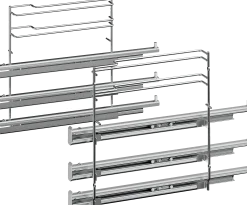 11049024 Volledig uitschuifbare rails, 3 niveaus, roestvrijstaal