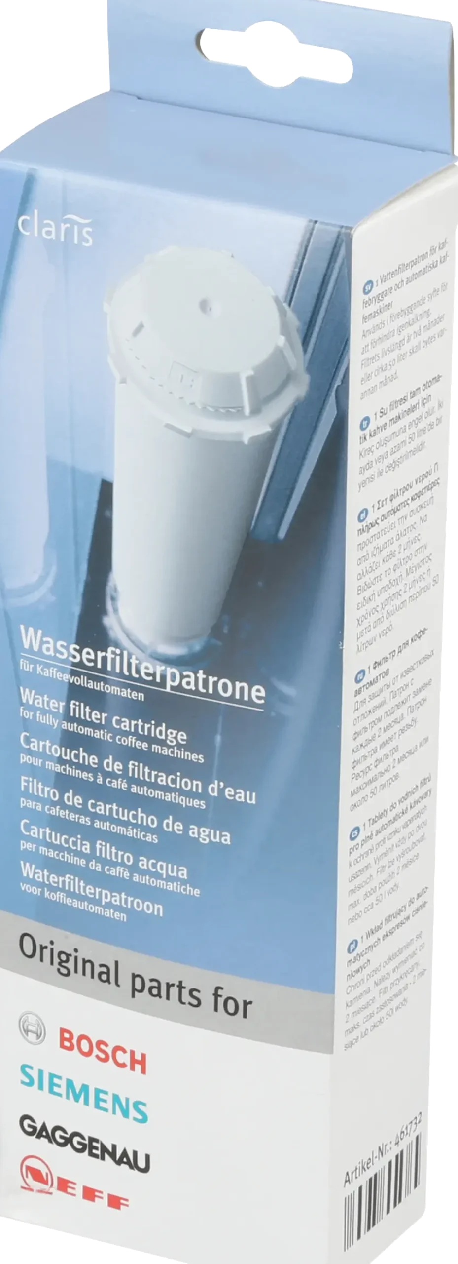 00461732 Waterfilter voor volautomatische koffiemachines